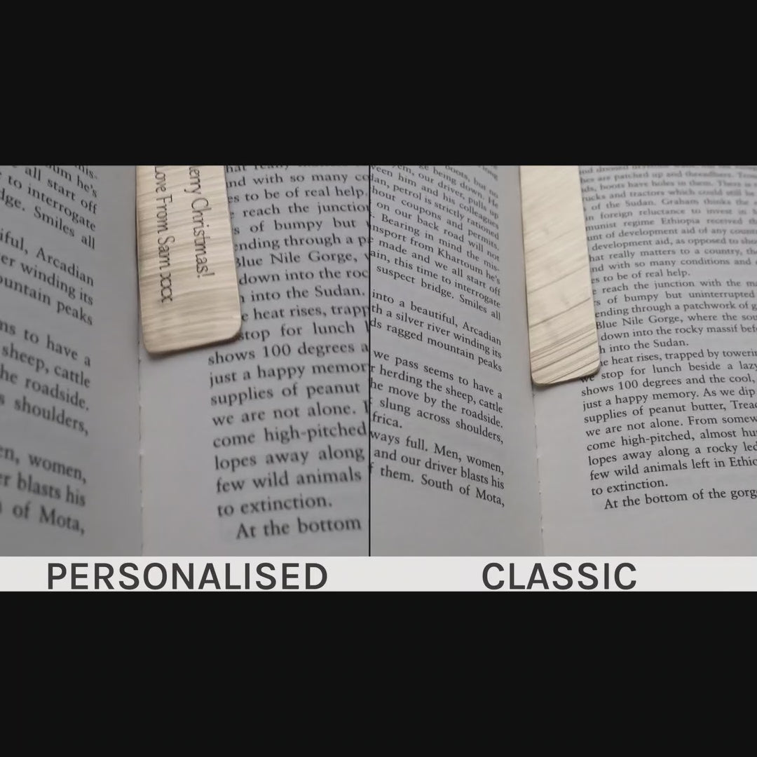 Personalised Cymbal Bronze Bookmark, Handmade.
